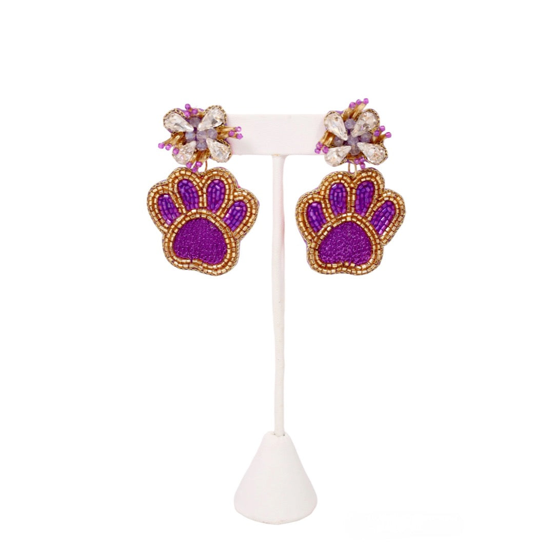 “Tiger” Embellished Earrings