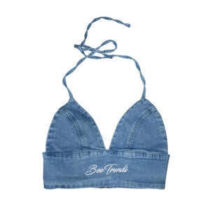 “Signature” Denim Halter